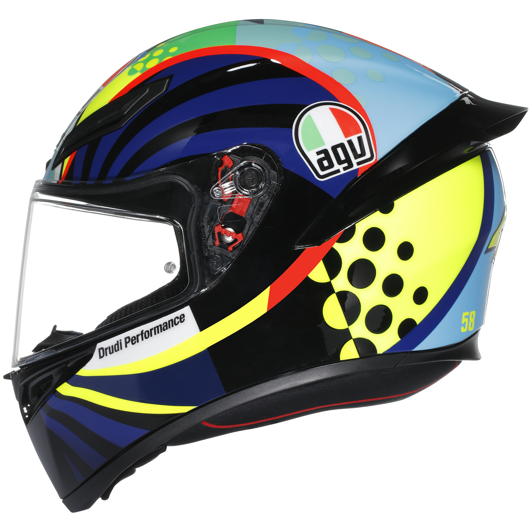 agv k1 rossi S Helmet Collarbone safe profile AGV K1 S Rossi Winter