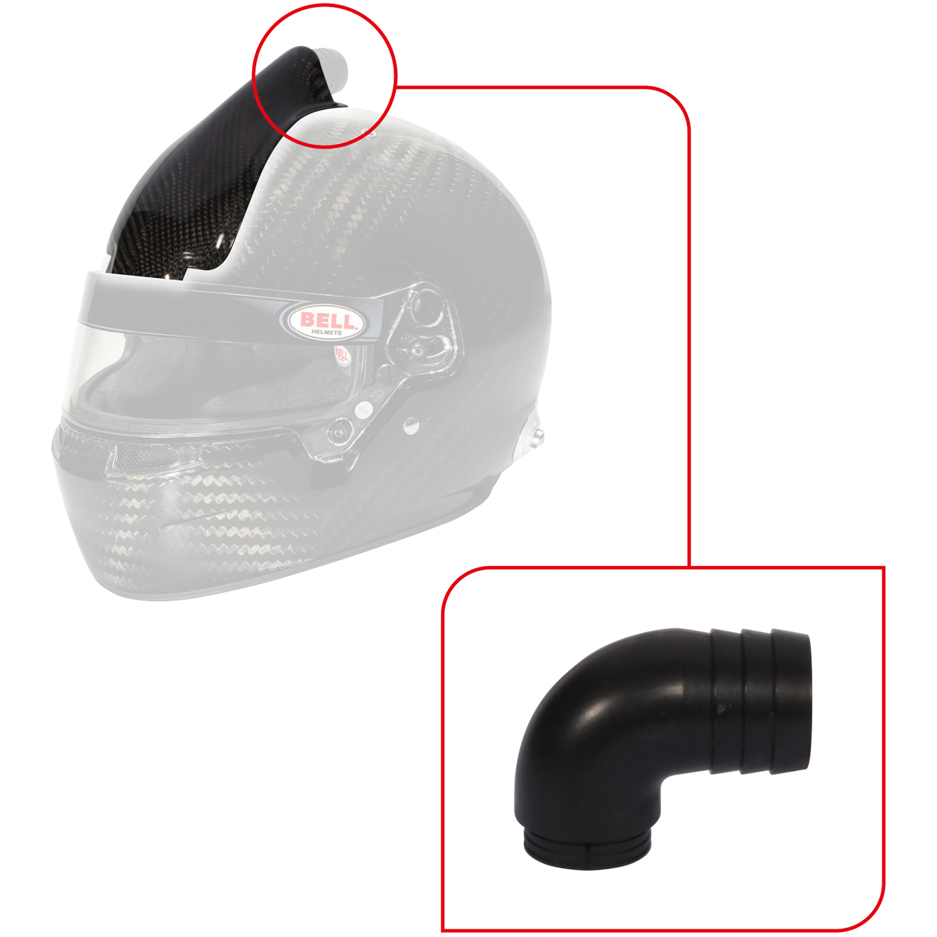 Bell Forced Air Top Eyeport/90 Degree Nozzle Kit