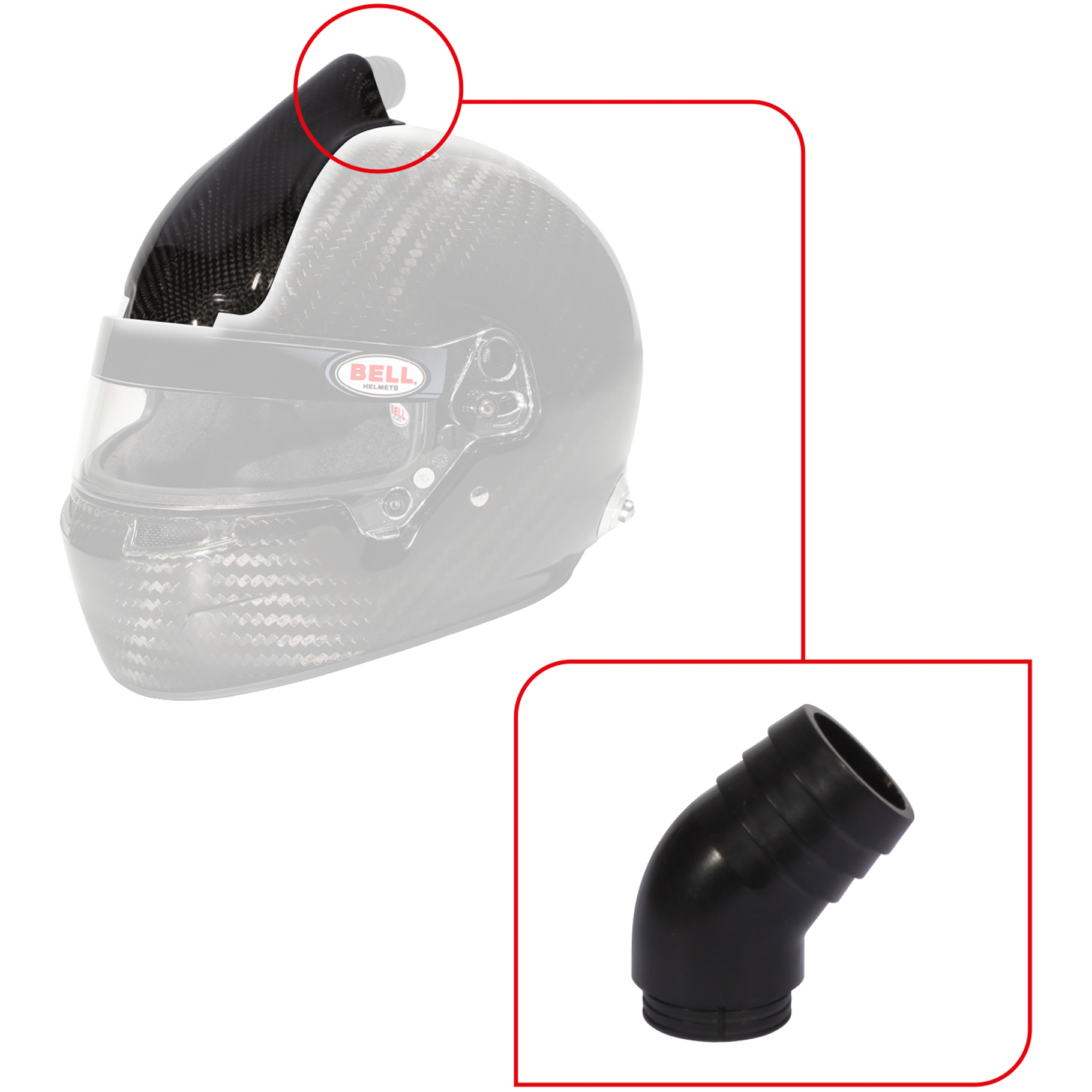 Bell Forced Air Top Eyeport/45 Degree Nozzle Kit