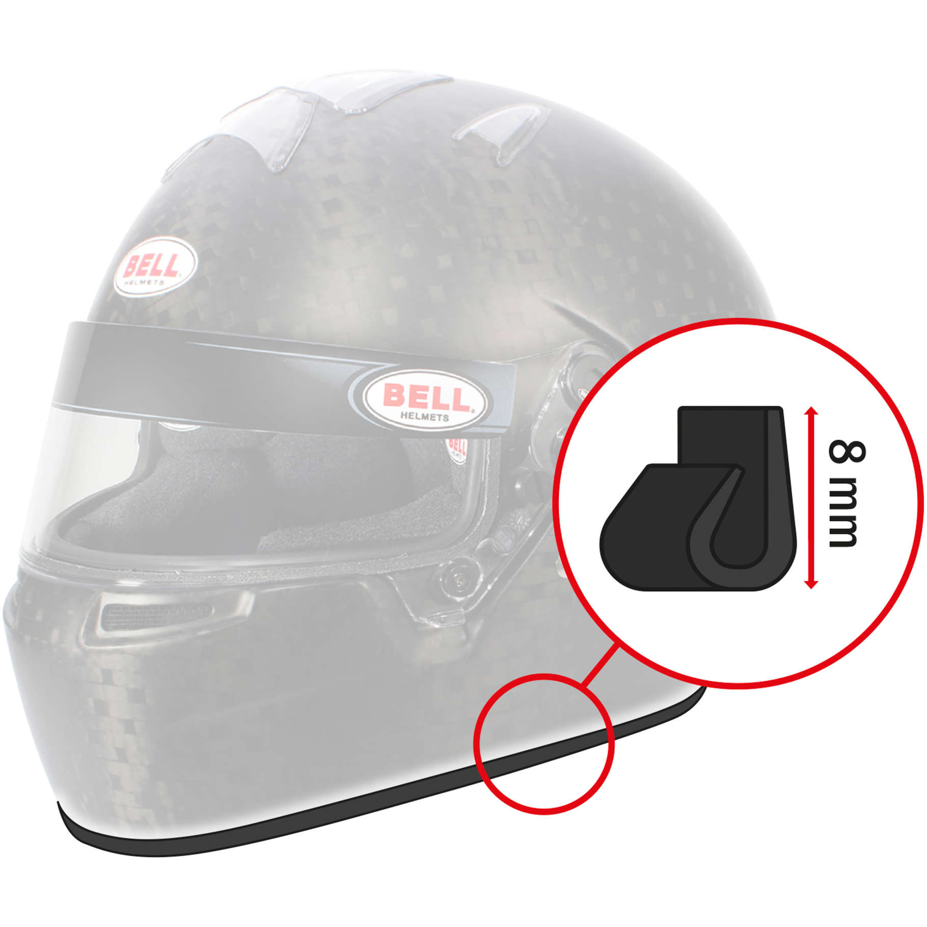 Bell Rubber Profile Kit - Trim Edge Thin (V10) 1.7m