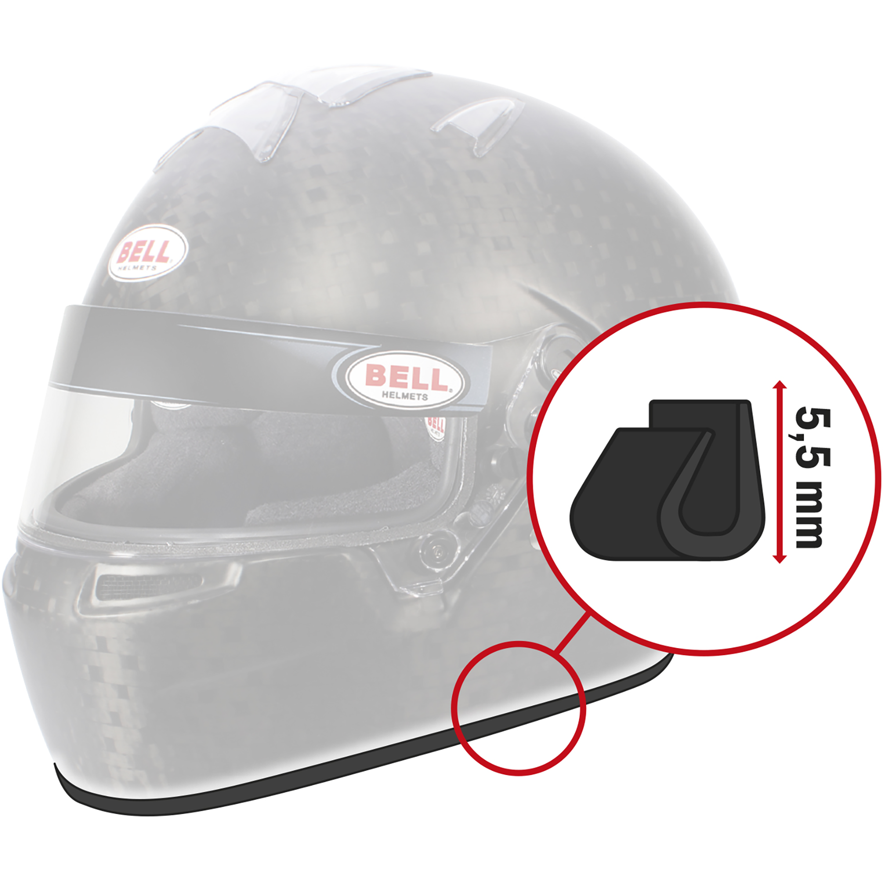 Bell Rubber Profile Kit - Trim Edge Advanced 1m